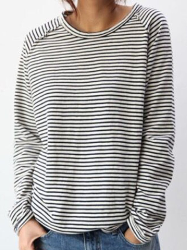 GR | Gestreifte Pullover mit Langen Ärmeln