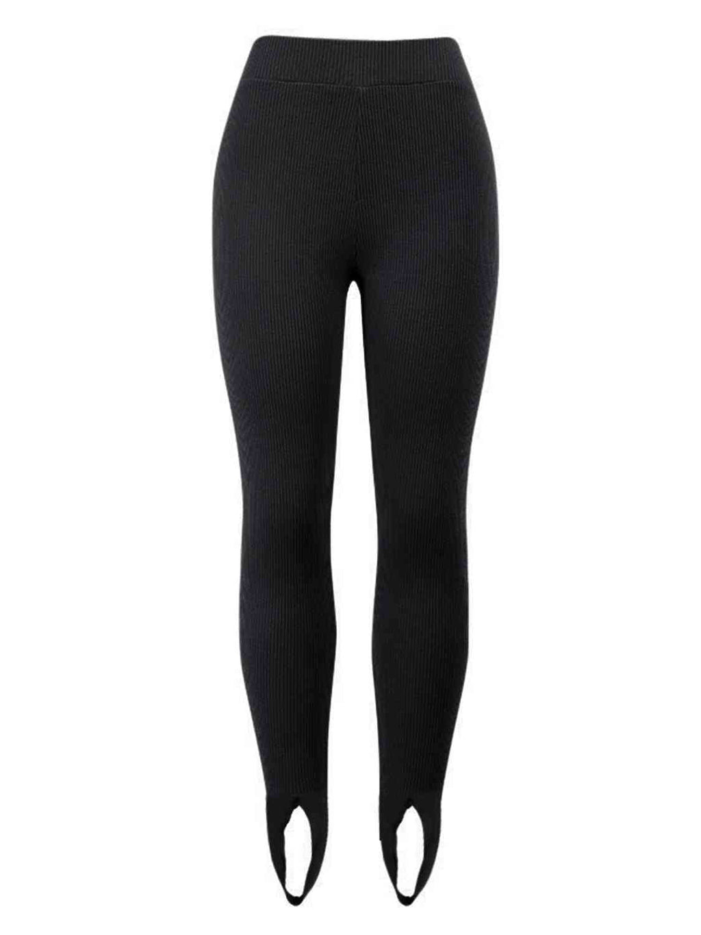 GR | Geripptes Mittel Taillen Leggings