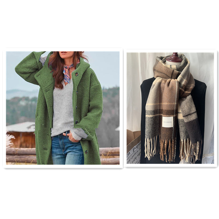 GR | elegant solid-color coat