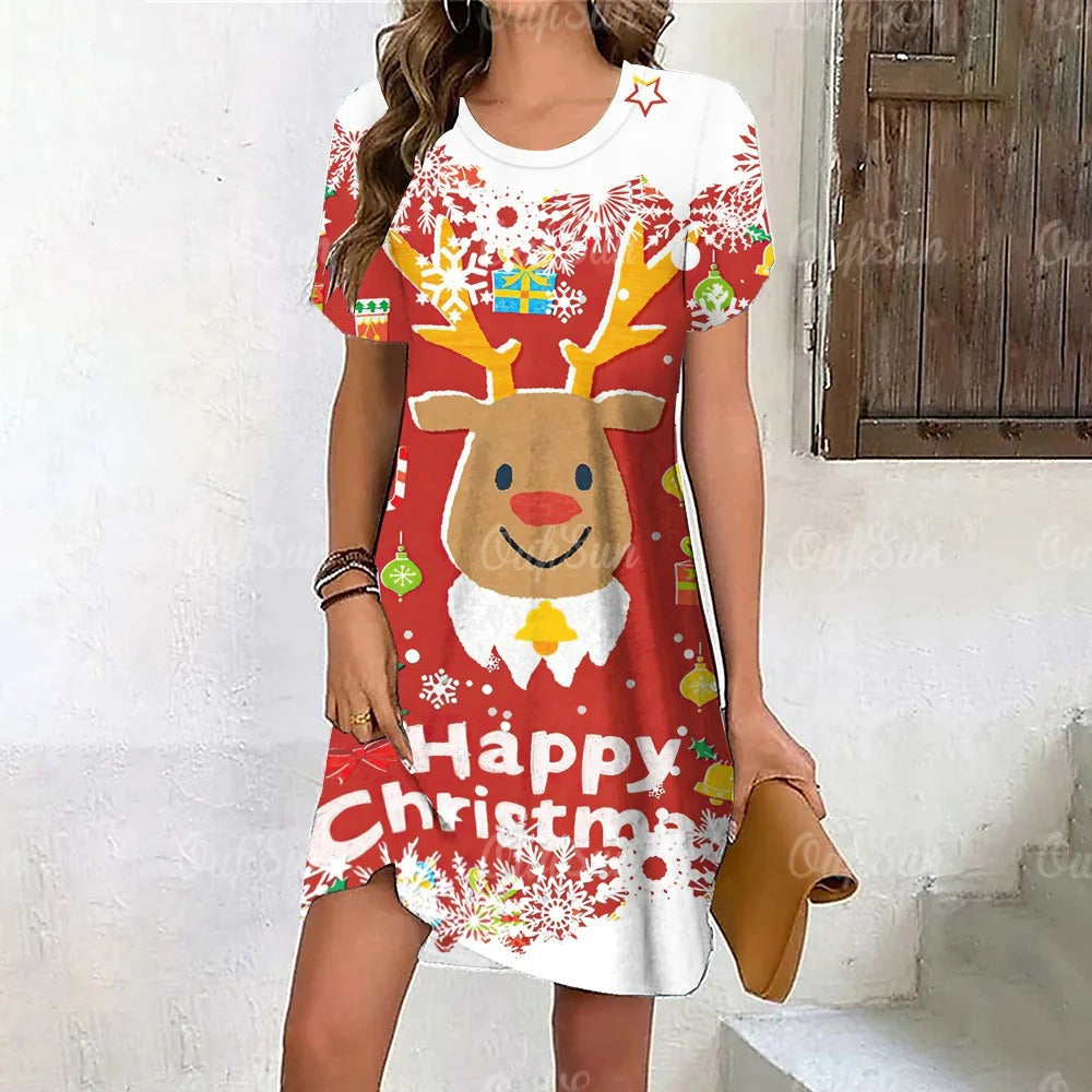 GR | Eleganter Glanz Schneeflocken Kleid