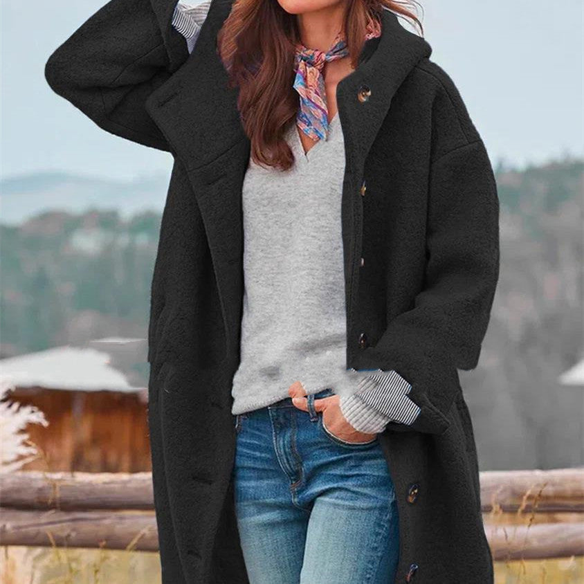 GR | elegant solid-color coat