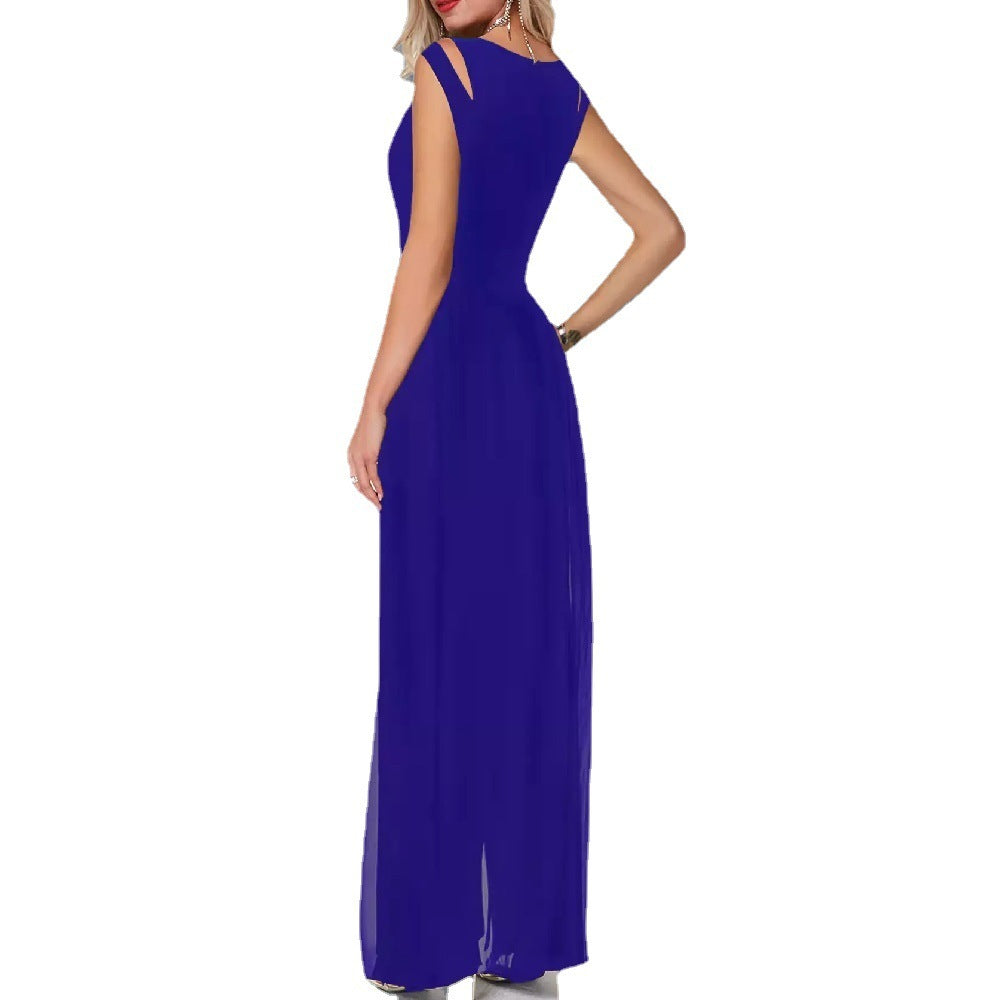 GR | Solid Color Women's Jumpsuit Made of Milk Silk