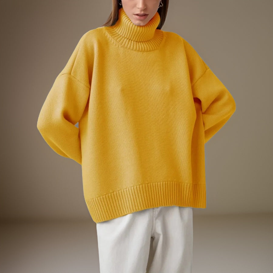 GR | Warmer Oversized Rollkragenpullover Für Den Winter