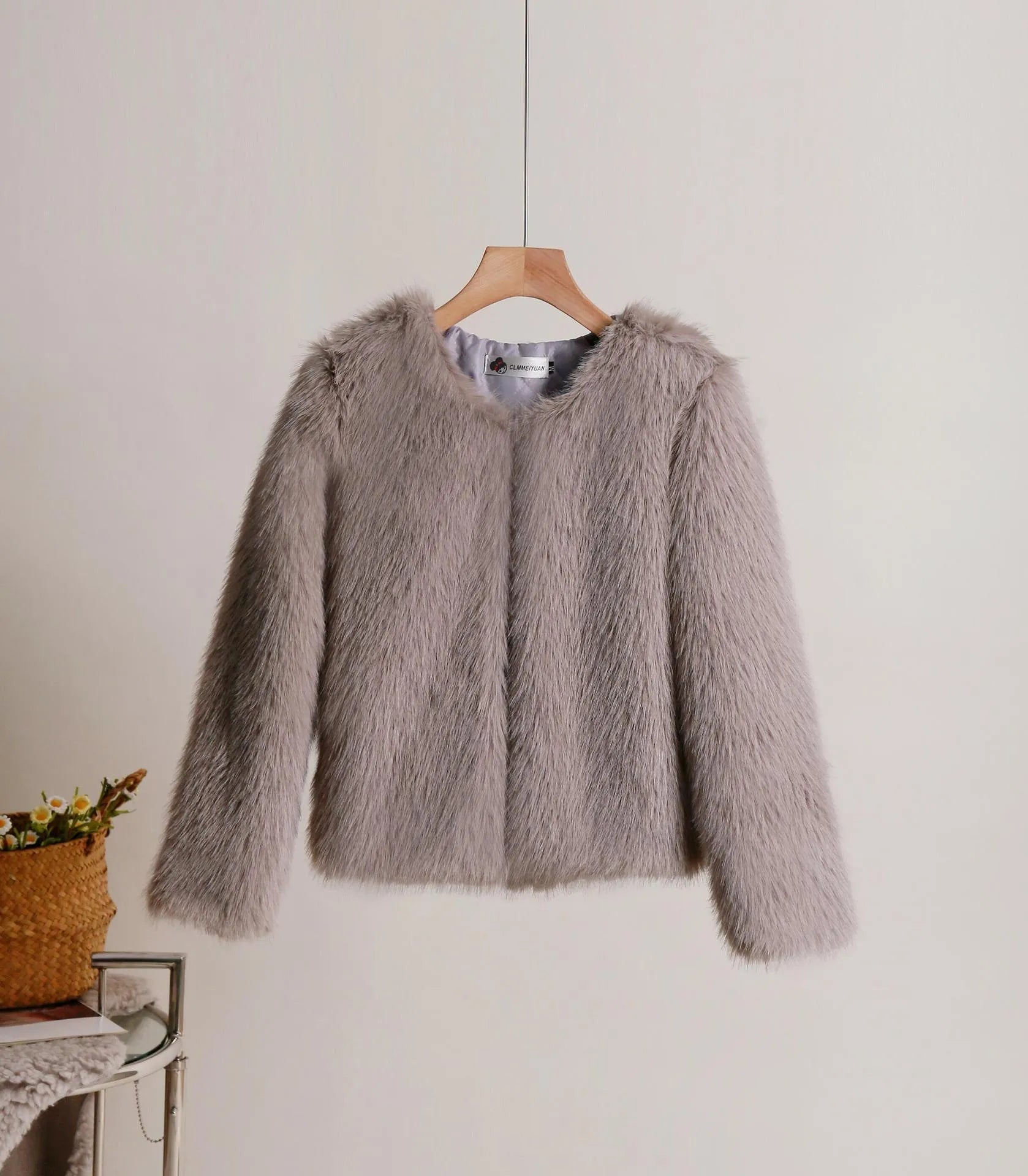 GR | Solid Color Short Coat for Women