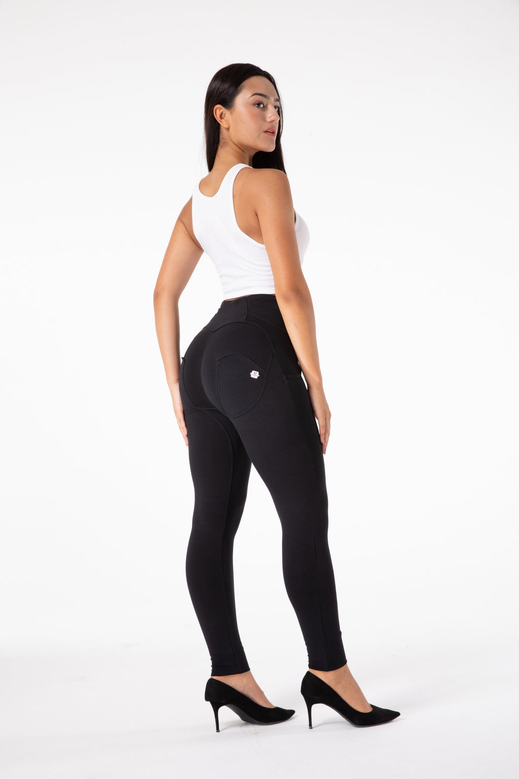 GR | Stramme Schwarze Leggings mit Hohem Bund