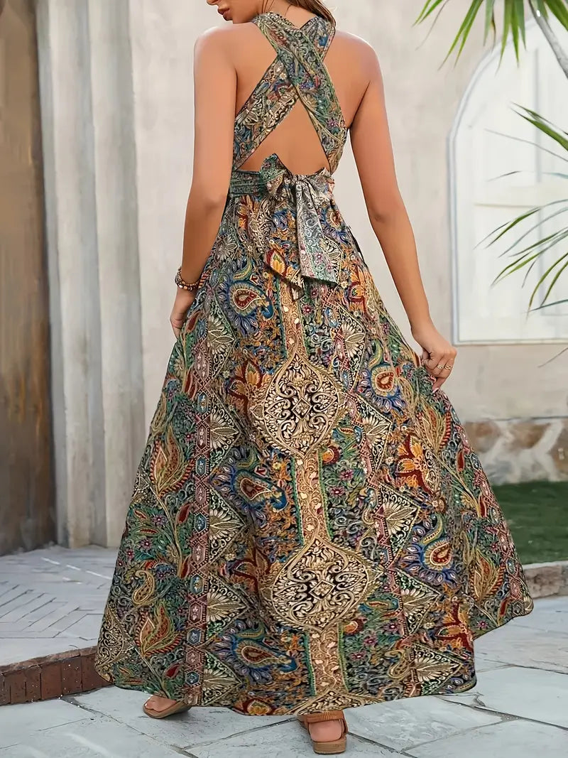 GR | Sexy halter maxi dress