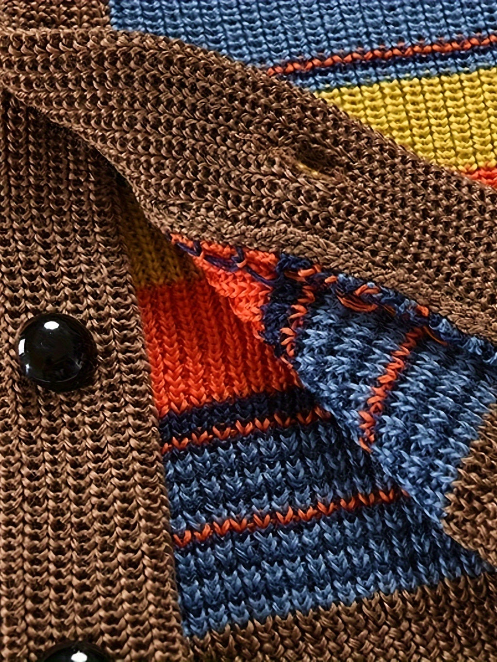 GR | Strickstrickjacke mit bunten Streifen