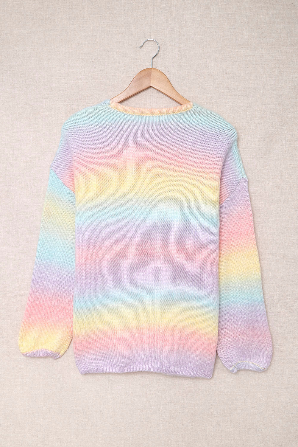 GR | Gradient Offene Vorderseite Fallendes Schulter Cardigan