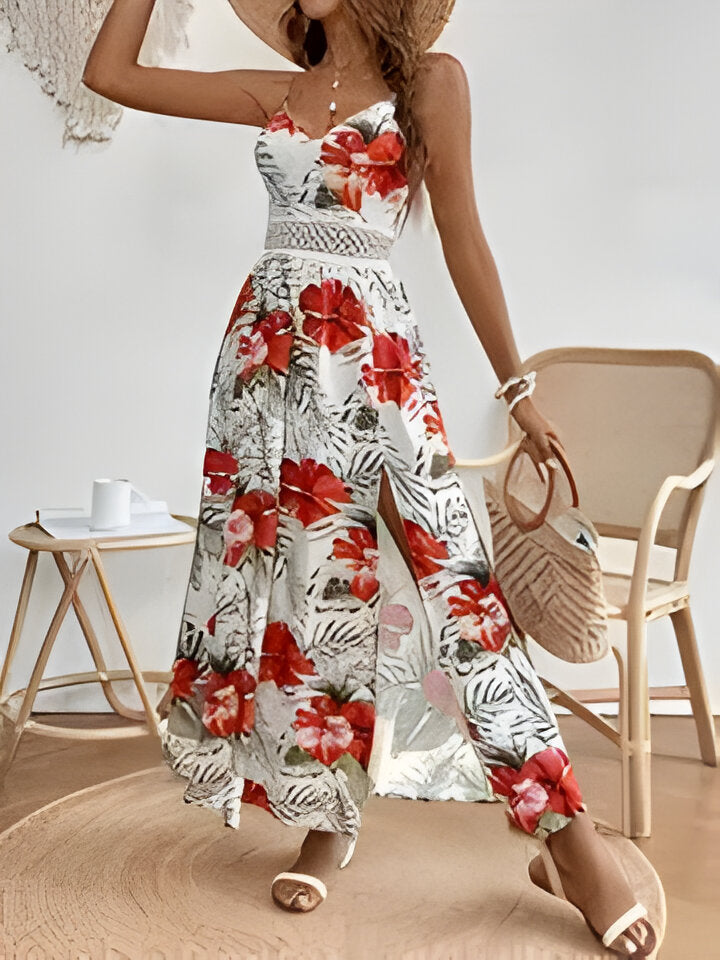 GR | Elegantes Ärmelloses Geteiltes Kleid Für Frauen
