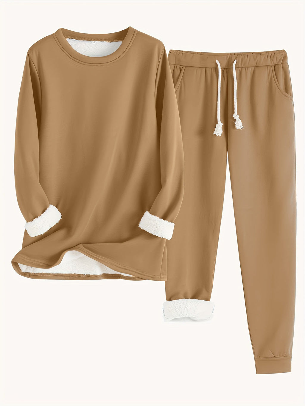 GR | Stylish Winter Casual Thermal Sweatshirt and Jogging Pants Set for Women