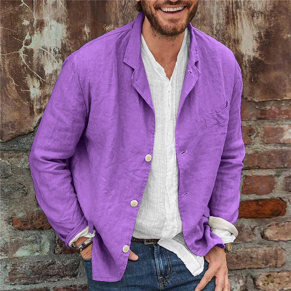GR | Casual cotton and linen jacket
