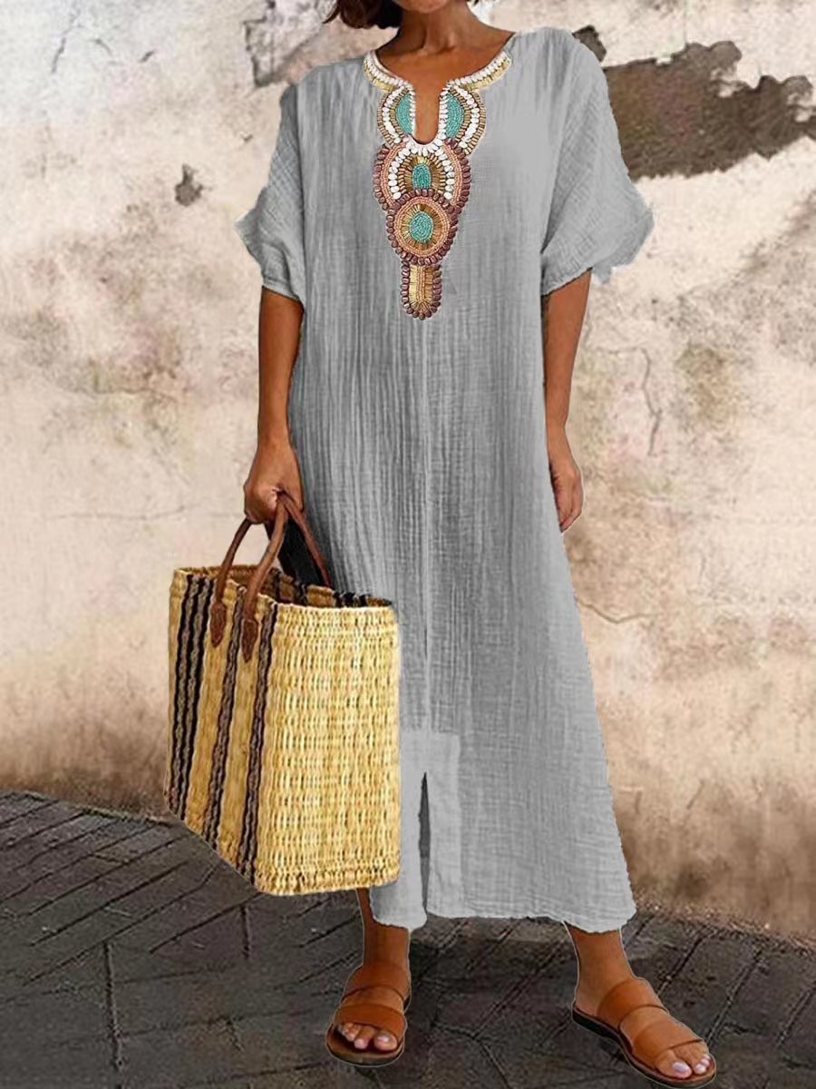 GR | Kaftan Dress with Ethnic Accents