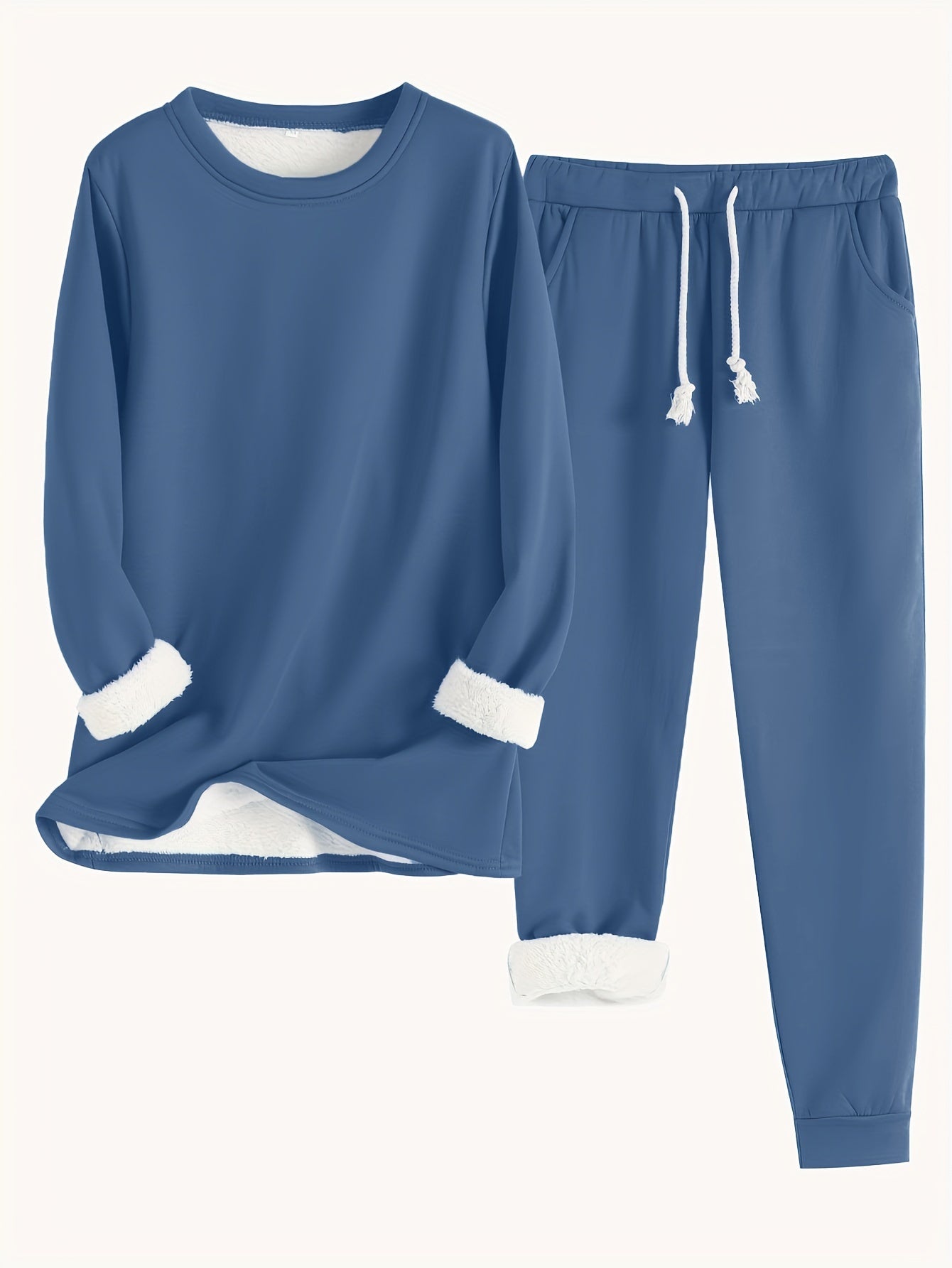 GR | Stylish Winter Casual Thermal Sweatshirt and Jogging Pants Set for Women