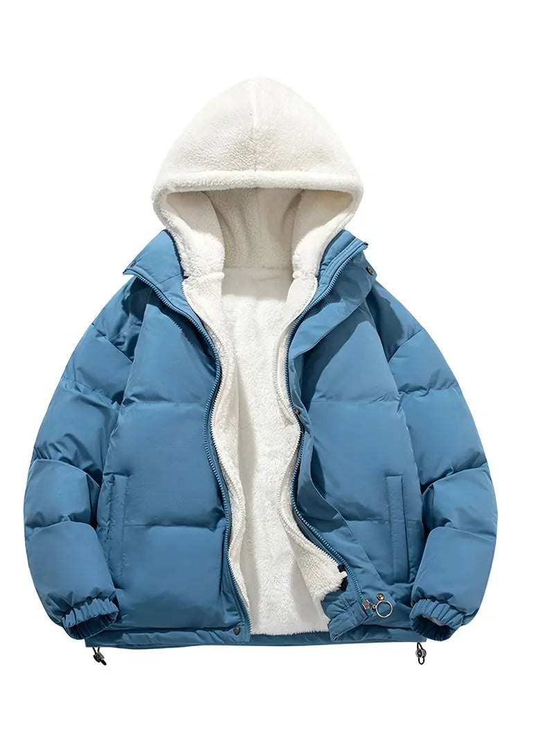 GR | Warm winter jacket with hood and soft lining for women