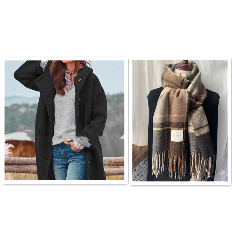 GR | elegant solid-color coat