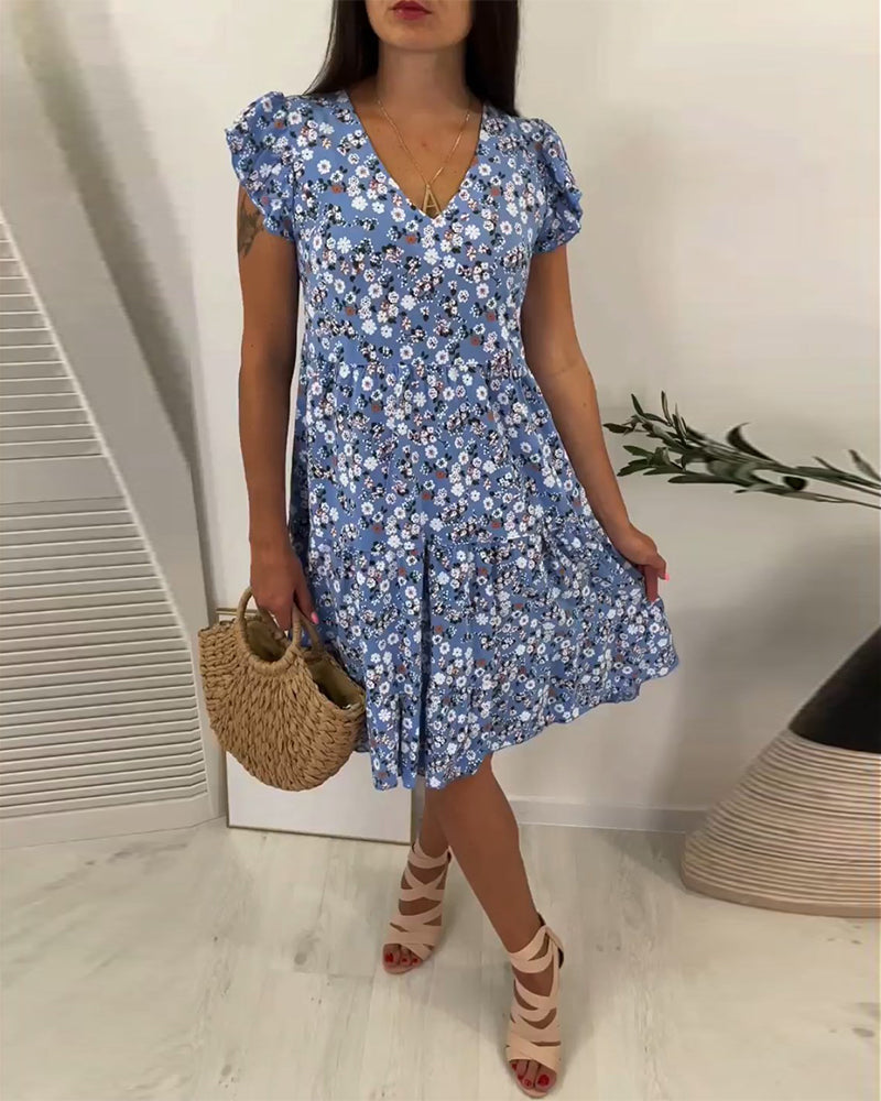 GR | Fresh summer dress with floral pattern