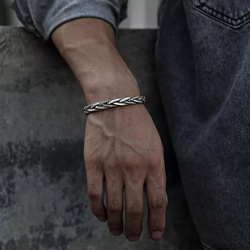 GR | Braided Silver Bracelet