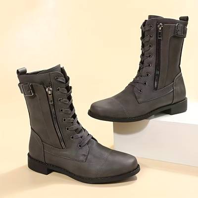 GR - Ankle boot with zipper and lace