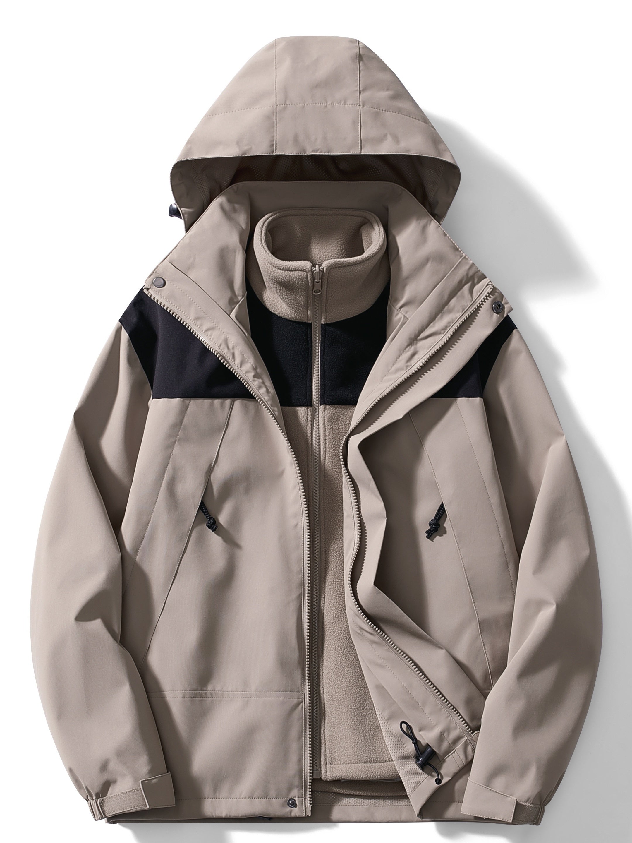 GR | 3-in-1 Fleece Winter Jacket with Hood for Women