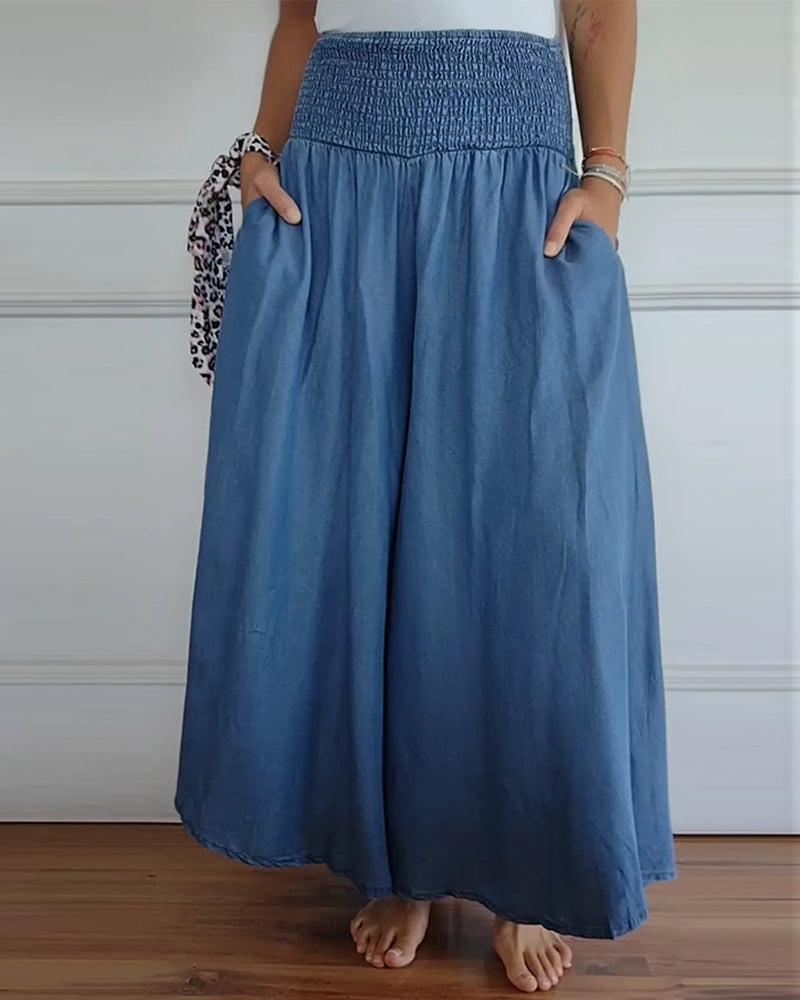 GR | High-waisted baggy trousers for women