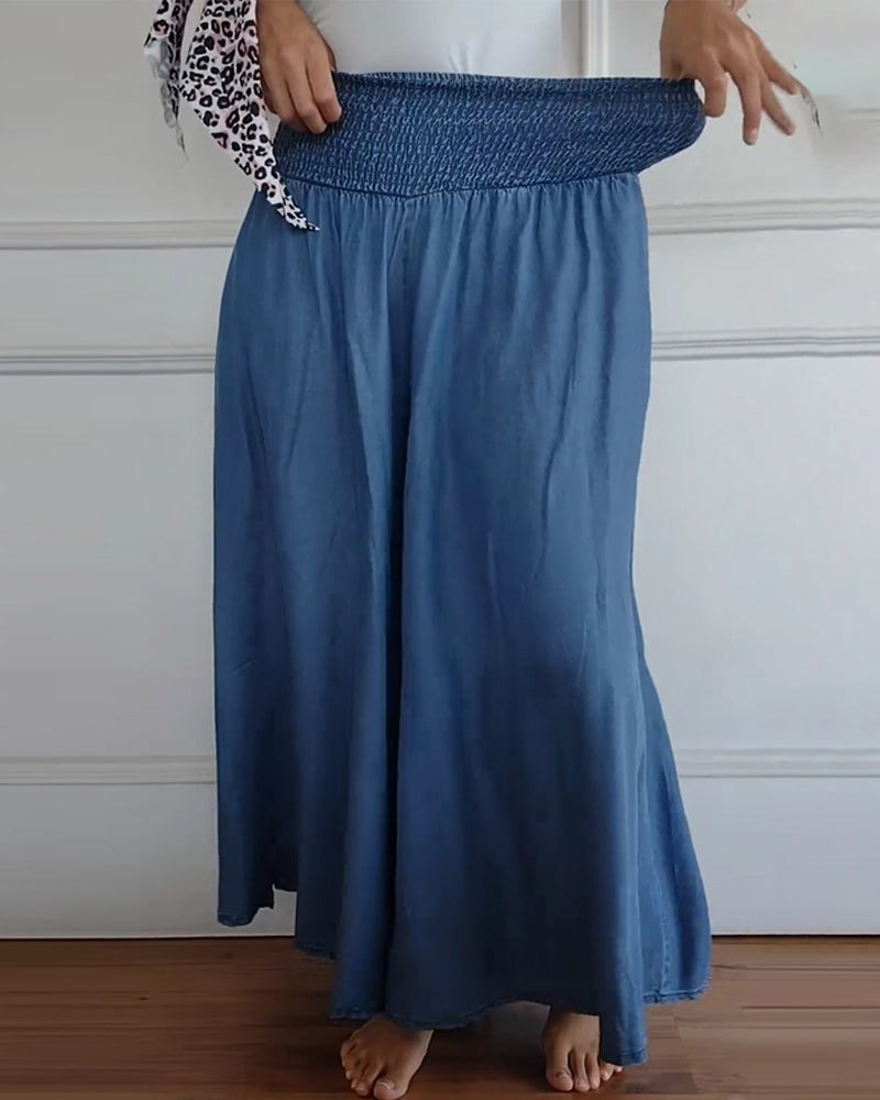 GR | High-waisted baggy trousers for women