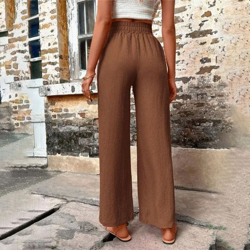 GR | Colorful, airy summer trousers for women with wide legs