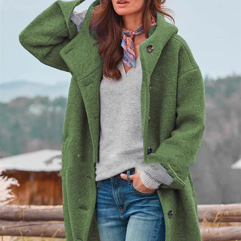 GR | elegant solid-color coat