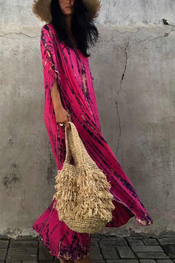GR Freely – Lockeres Überwurfkleid im Batik-Boho-Stil