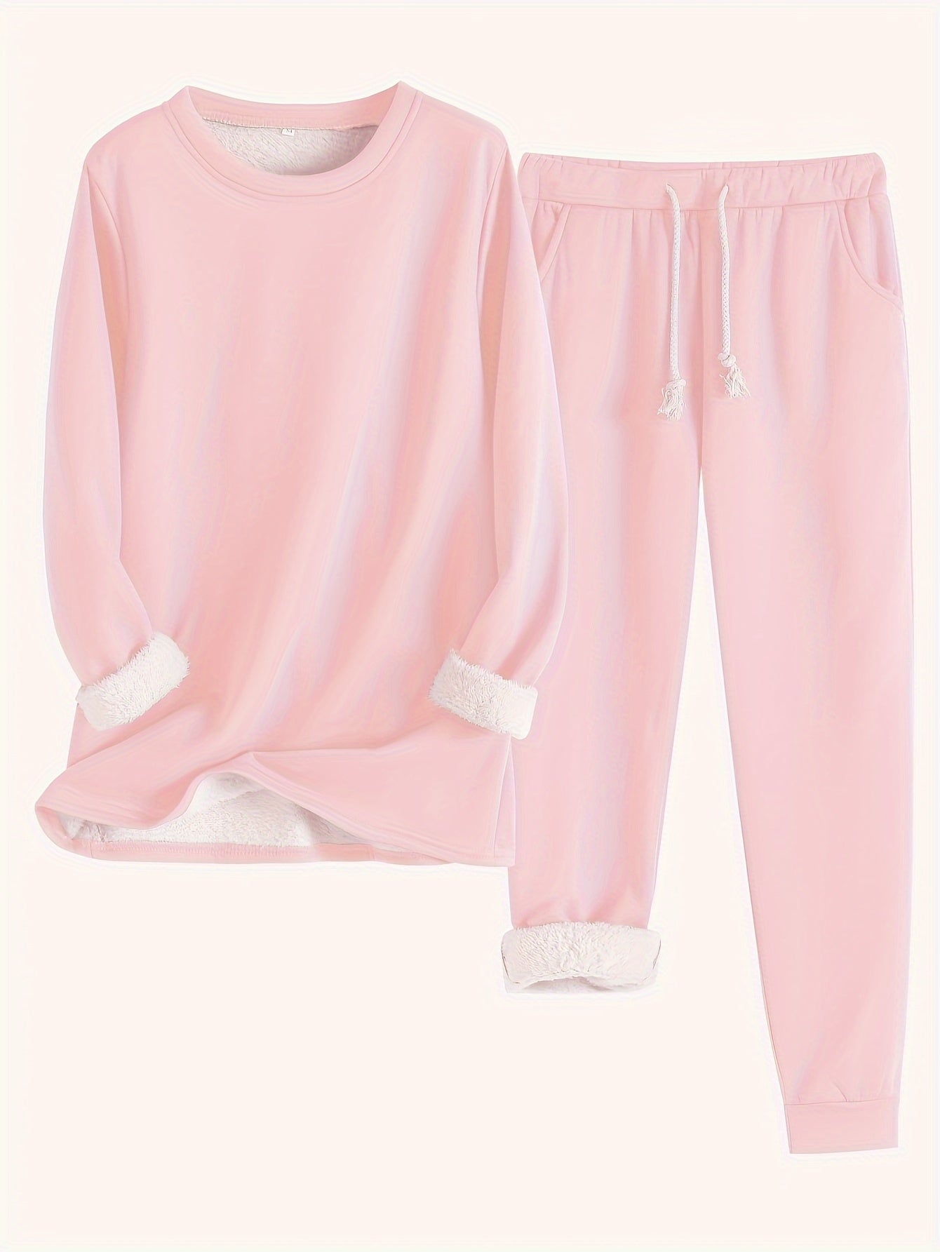 GR | Stylish Winter Casual Thermal Sweatshirt and Jogging Pants Set for Women