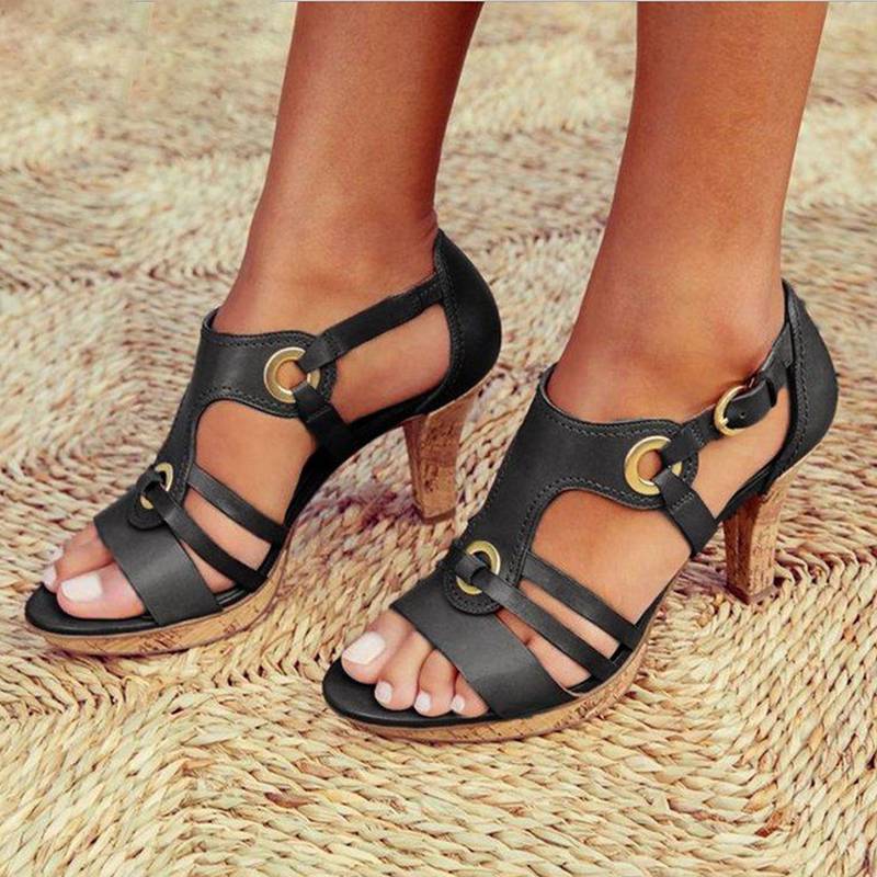 GR | PU leather bohemian style sandal