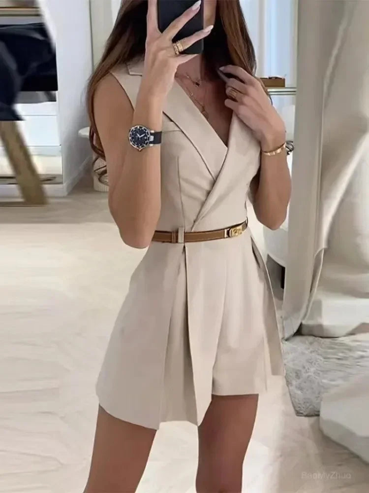 GR | Short Elegant Sleeveless Jumpsuit