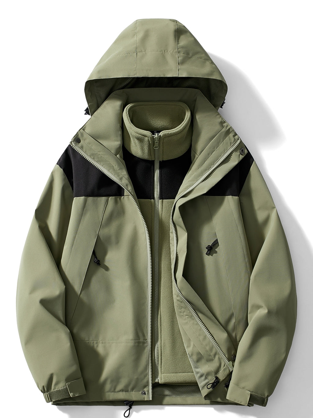 GR | 3-in-1 Fleece Winter Jacket with Hood for Women