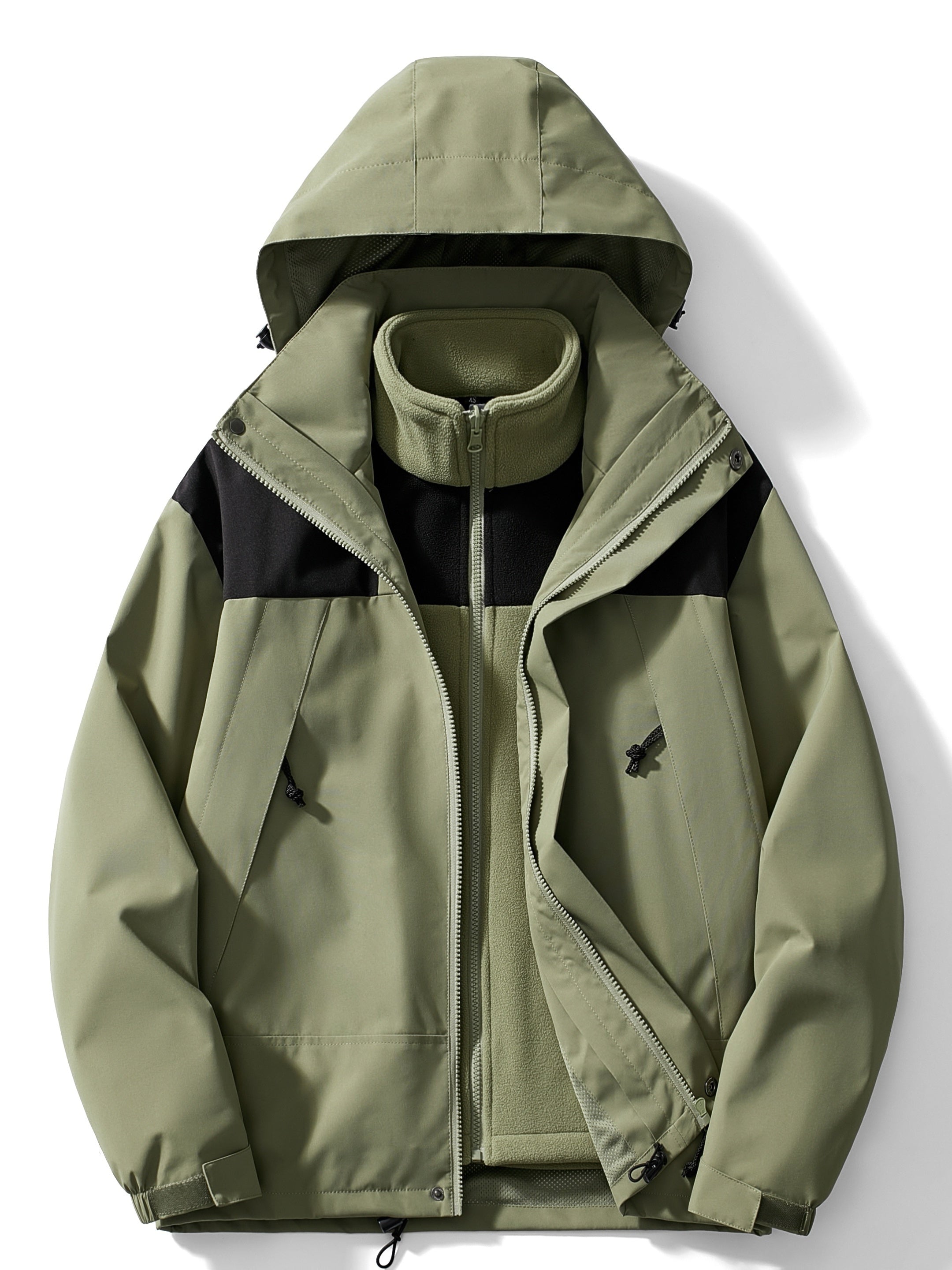 GR | 3-in-1 Fleece Winter Jacket with Hood for Women