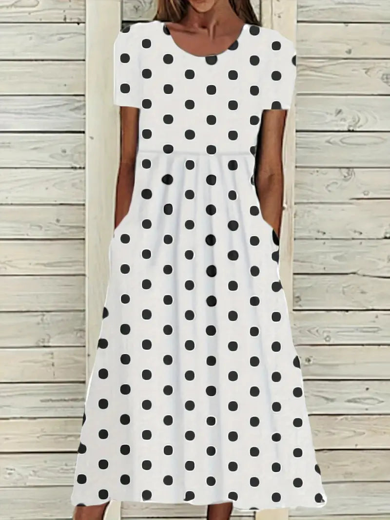GR | Midi Kleid mit Polka Dots für Frühling/Sommer