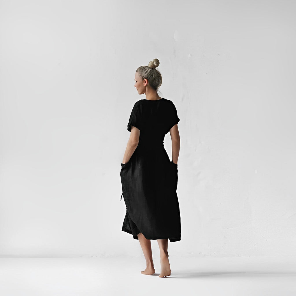 GR - Knit dress with lacing and pockets