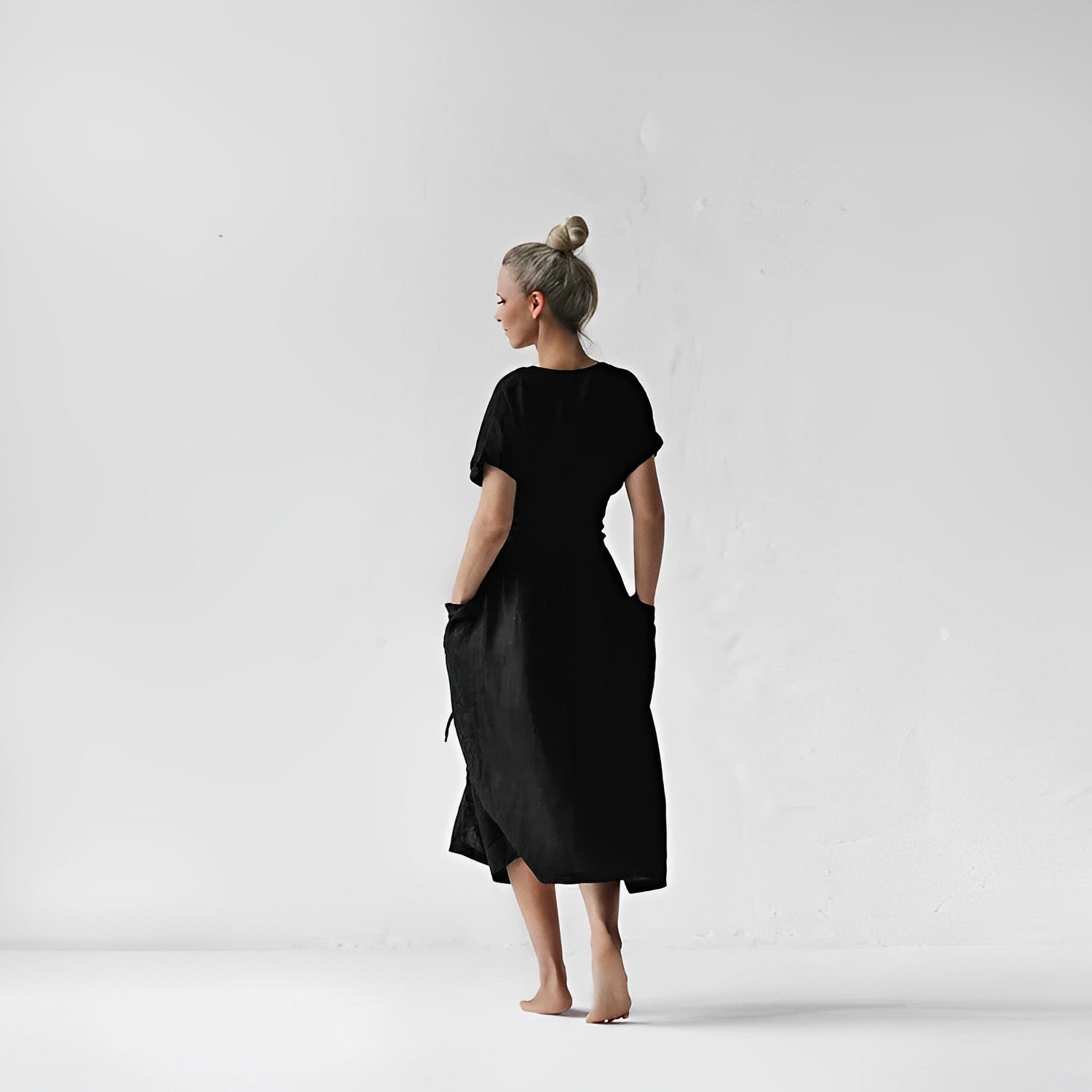 GR - Knit dress with lacing and pockets