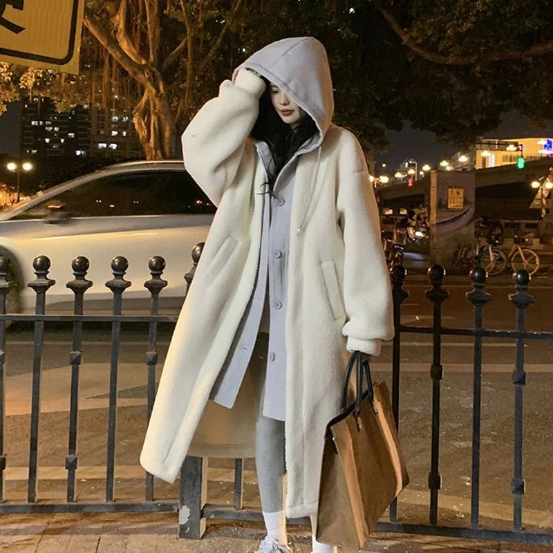 GR - Women's Color-Block Teddy Coat