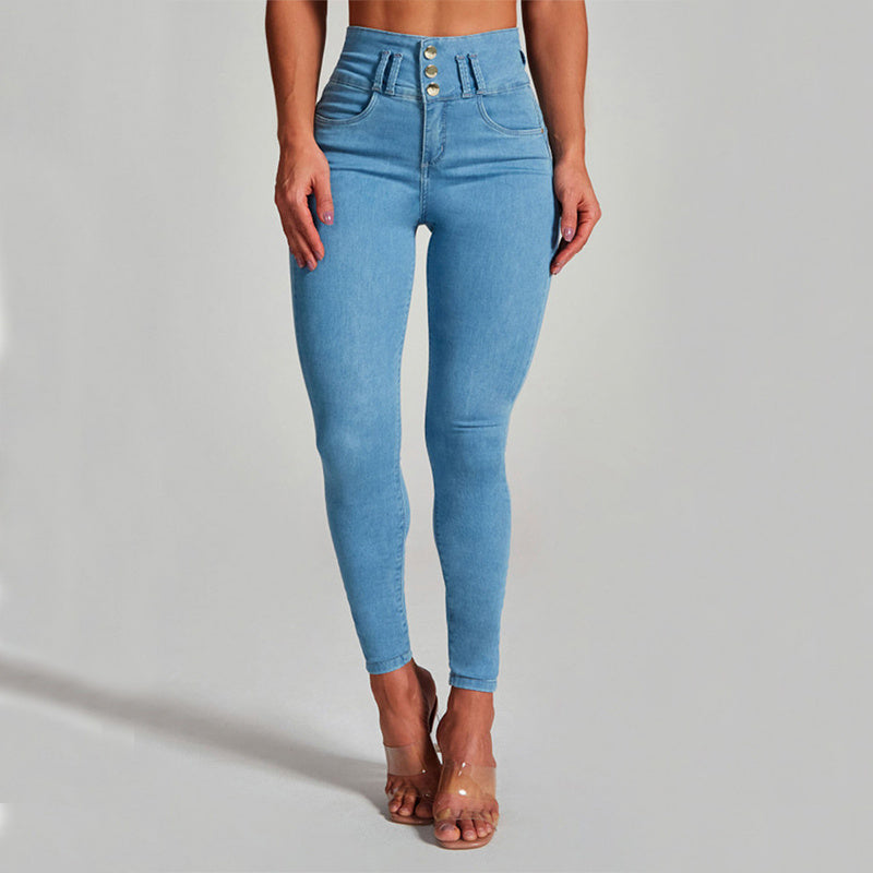 GR  hohe Taille Enge Stretch-Form und Hüft lifting Jeans