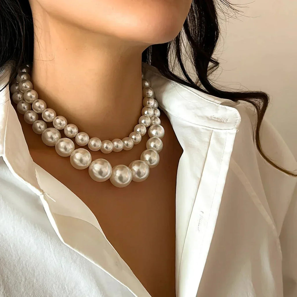 GR | Embellished Double Layer Necklace Set for Women