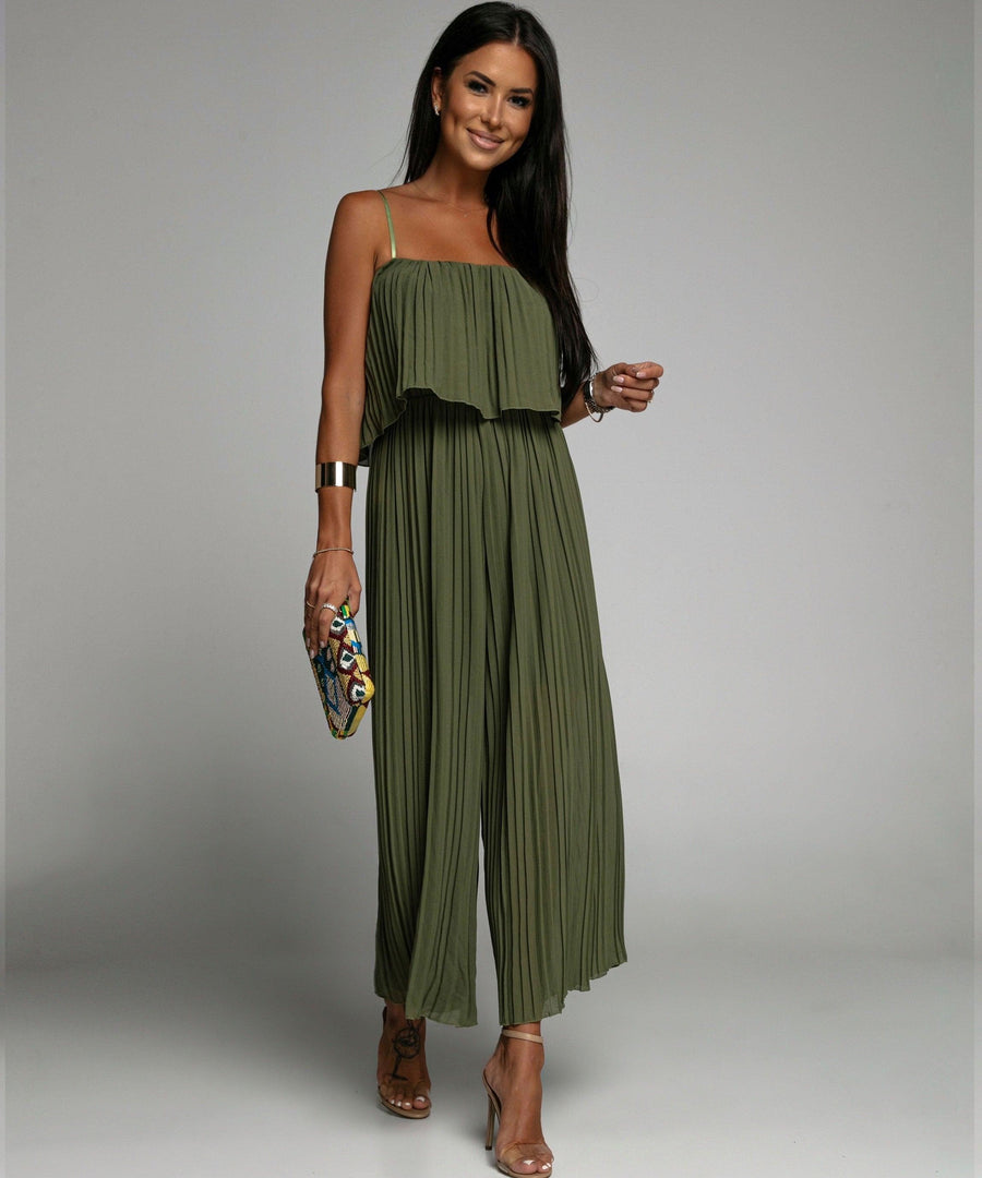 GR | Elegant Pleated One-Piece Jumpsuit