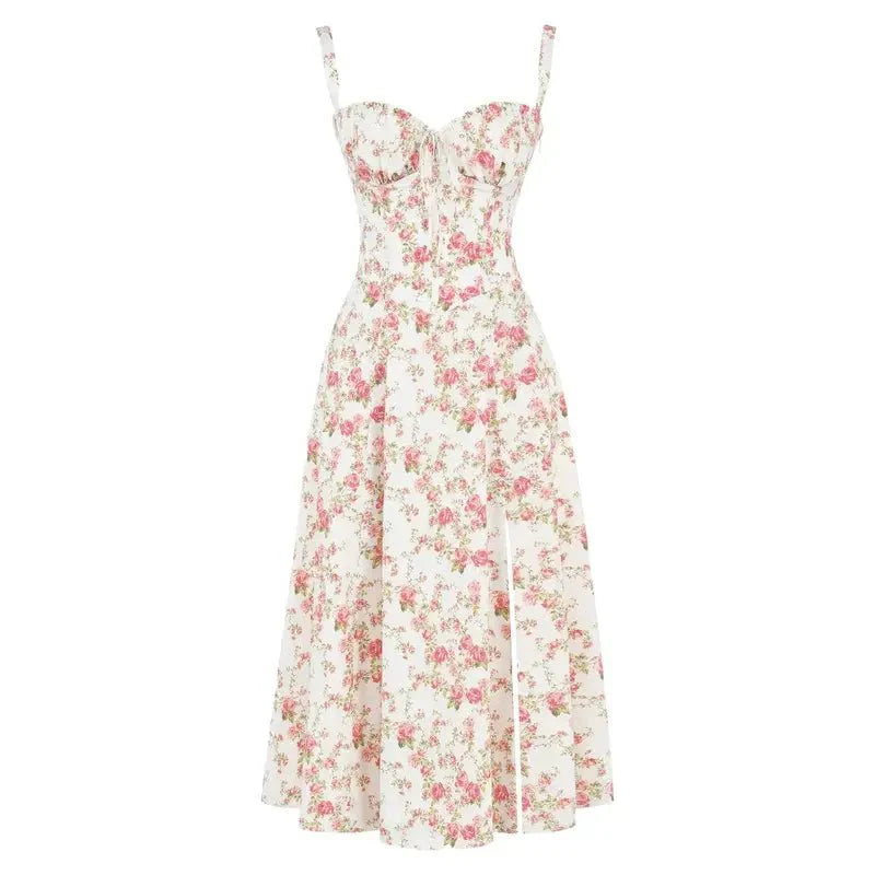 GR | Sommerliches Midi Kleid Mit Trägern & Schlitz Luftig, Elegant & Perfekt Für Warme Tage