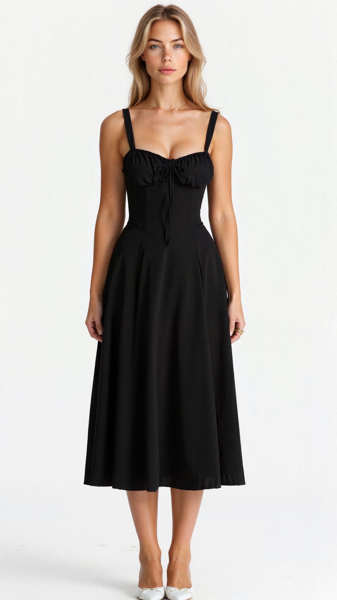 GR | Sommerliches Midi Kleid Mit Trägern & Schlitz Luftig, Elegant & Perfekt Für Warme Tage
