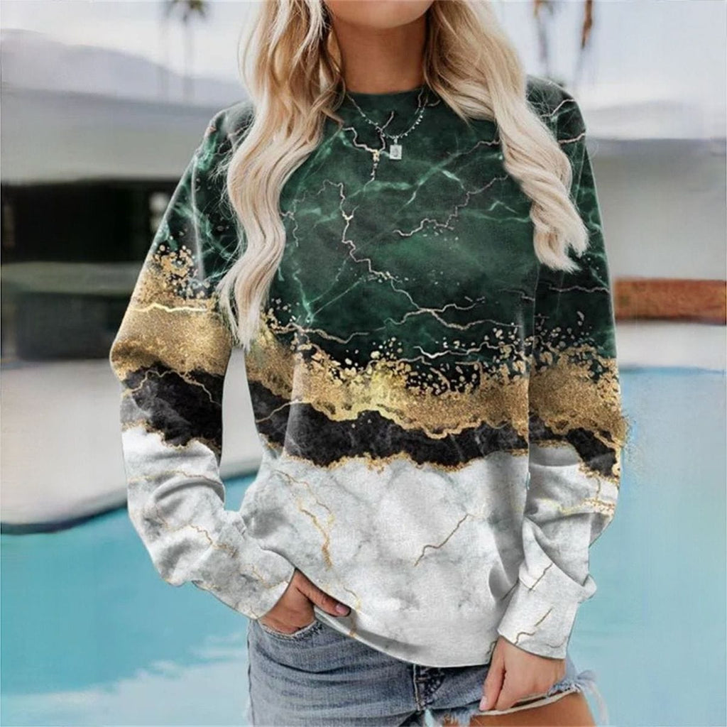 GR | Bedruckter Pullover für Frauen