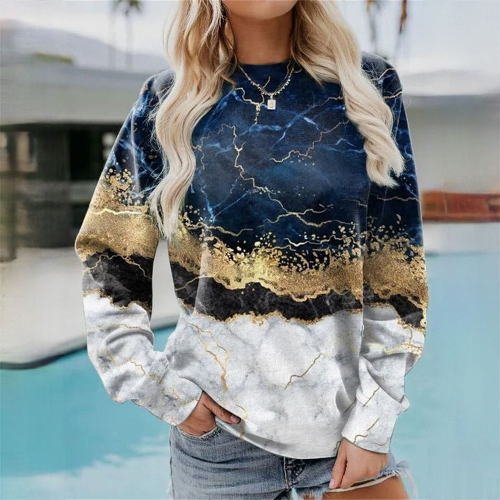 GR | Bedruckter Pullover für Frauen