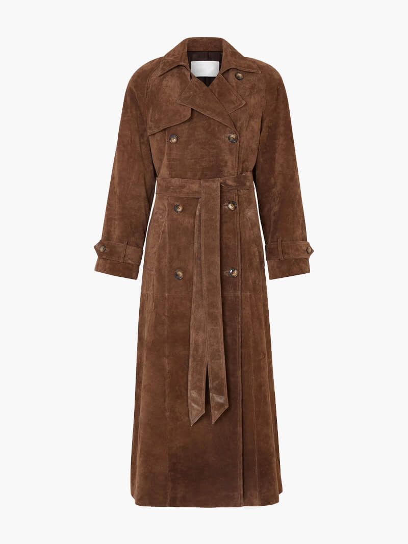 GR | Vegan suede trench coat