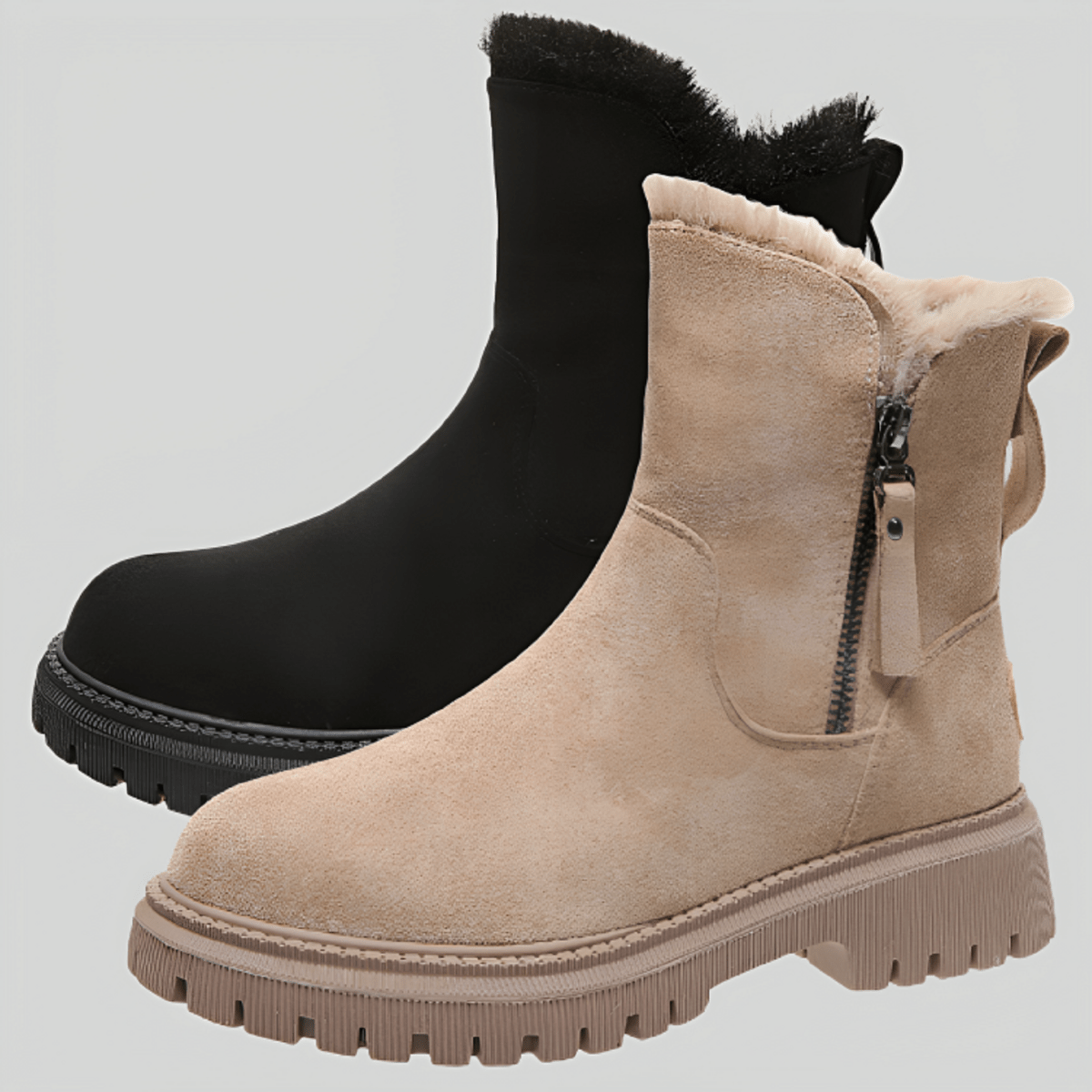 GR | Warm knee-high boots - plush winter shoes