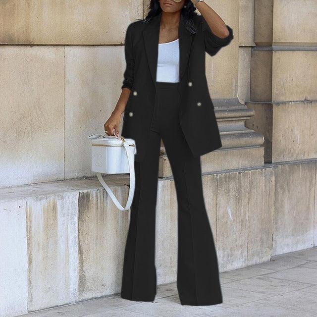 GR | Elegant Two-Piece Pantsuit Blazer Set