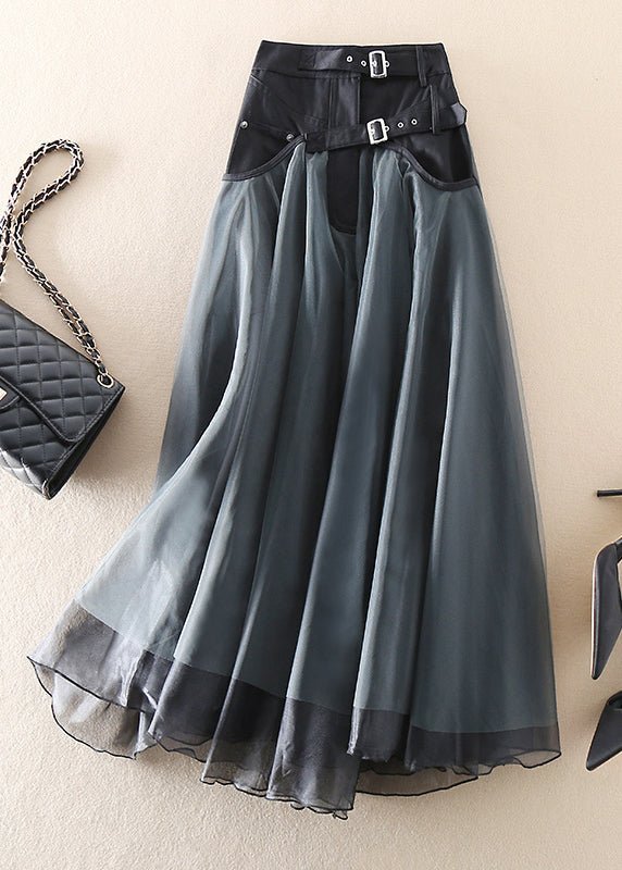GR | Französischer Patchwork-Tüllrock – Eleganter Midi-Rock für Damen