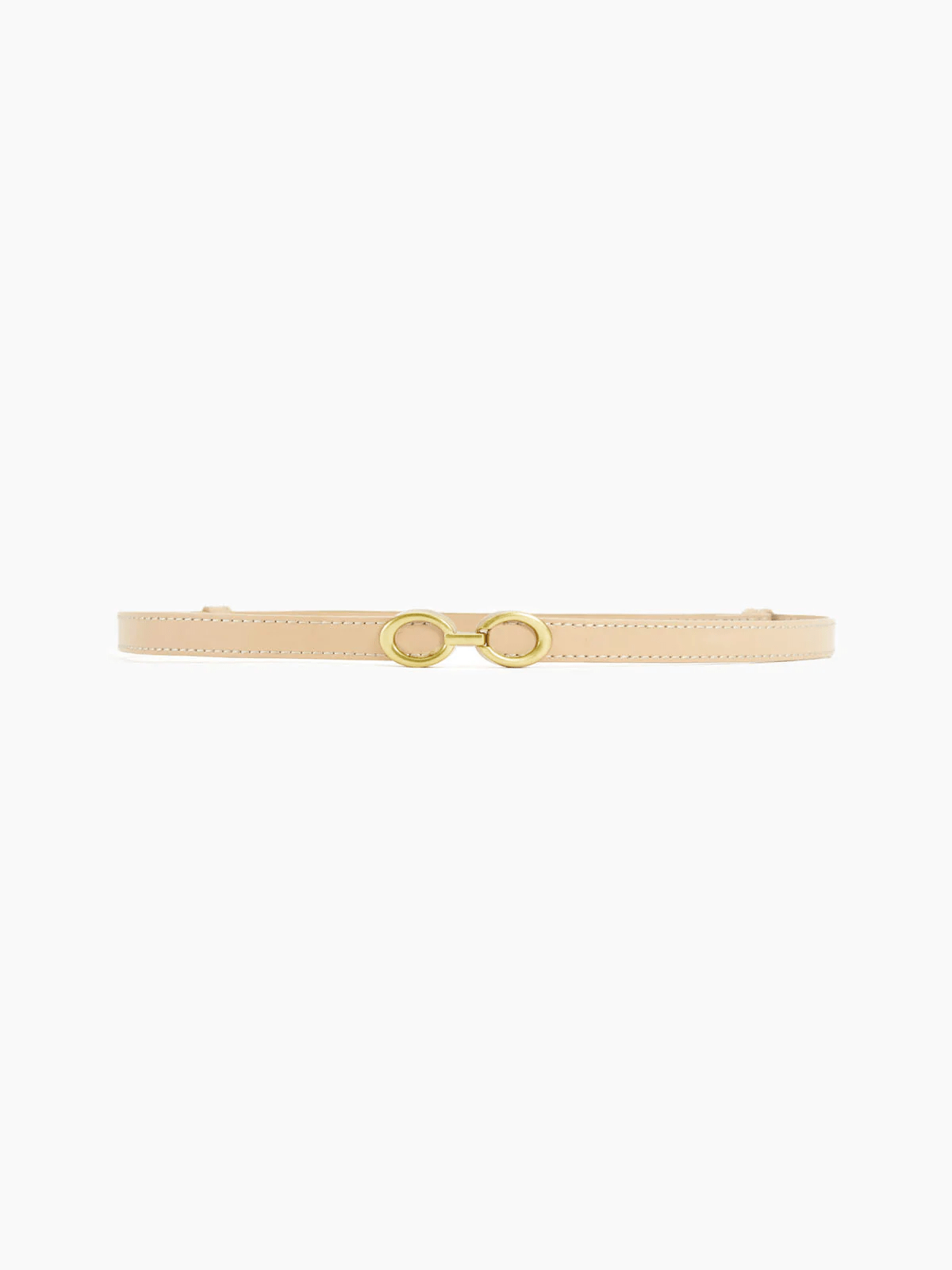 GR | Elegant women's belt, narrow leather belt with ring closure