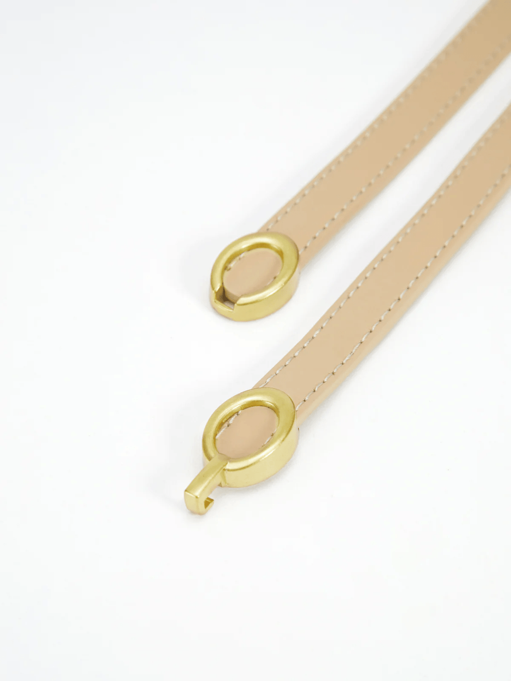 GR | Elegant women's belt, narrow leather belt with ring closure